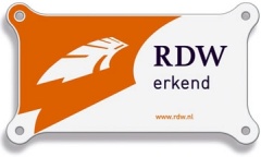 Een erkend RDW bedrijf is herkennen aan dit schild